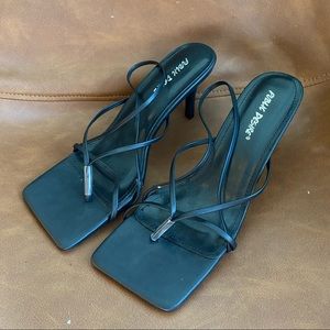 Public Desire Black Heeled Sandals
